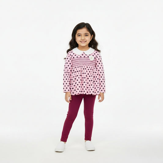 Polka Dot Frock – Pink & Lavender