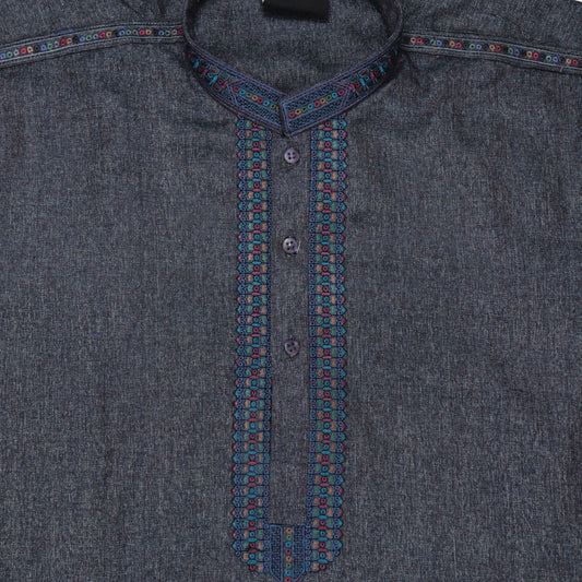 Dark Blue Kurta Shalwar – Kids