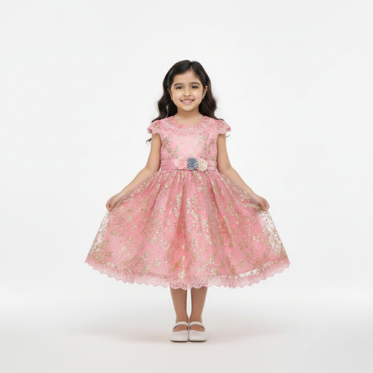 Pink & Teal Twirl Princess Dress