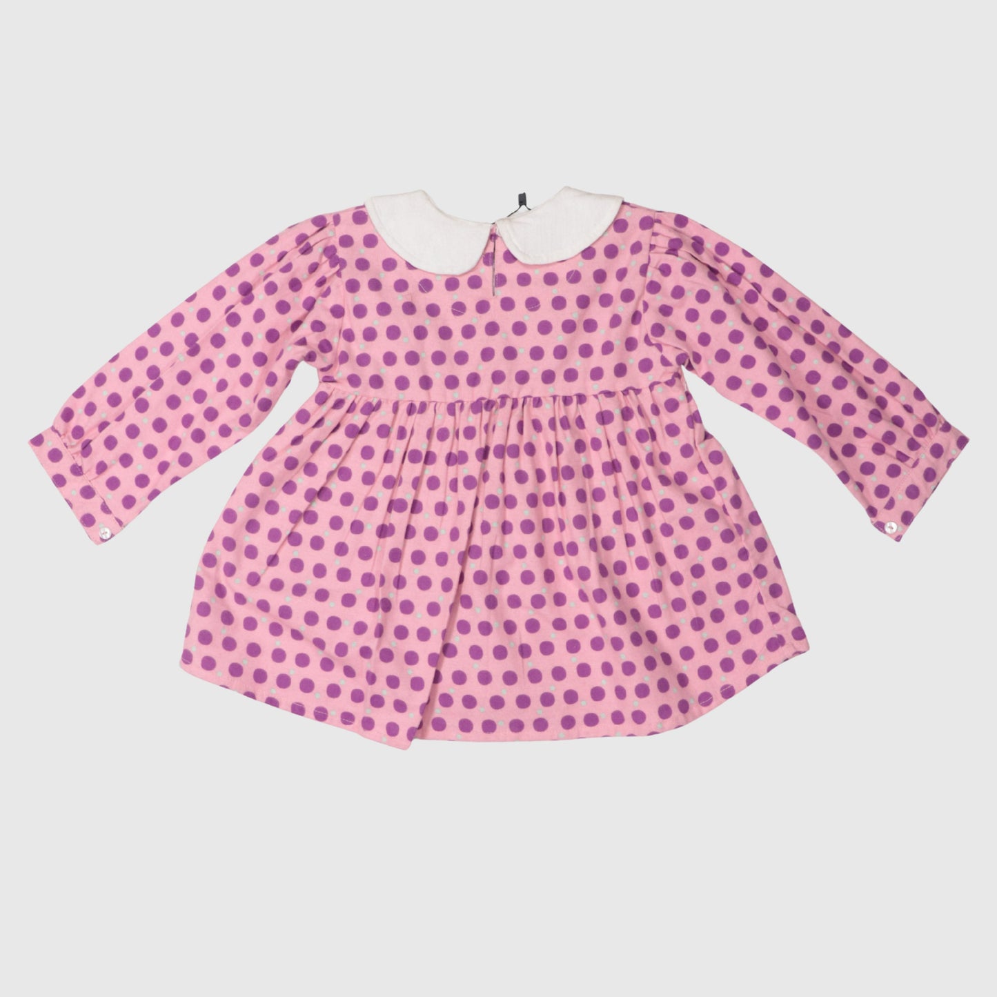 Girls’ Polka Dot Frock – Pink & Lavender