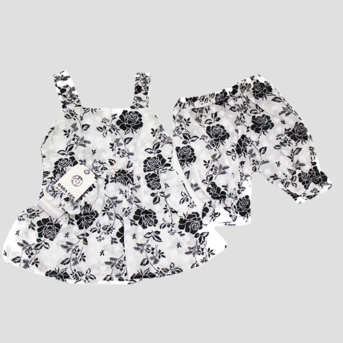 Stylish Cotton Frock Black n White