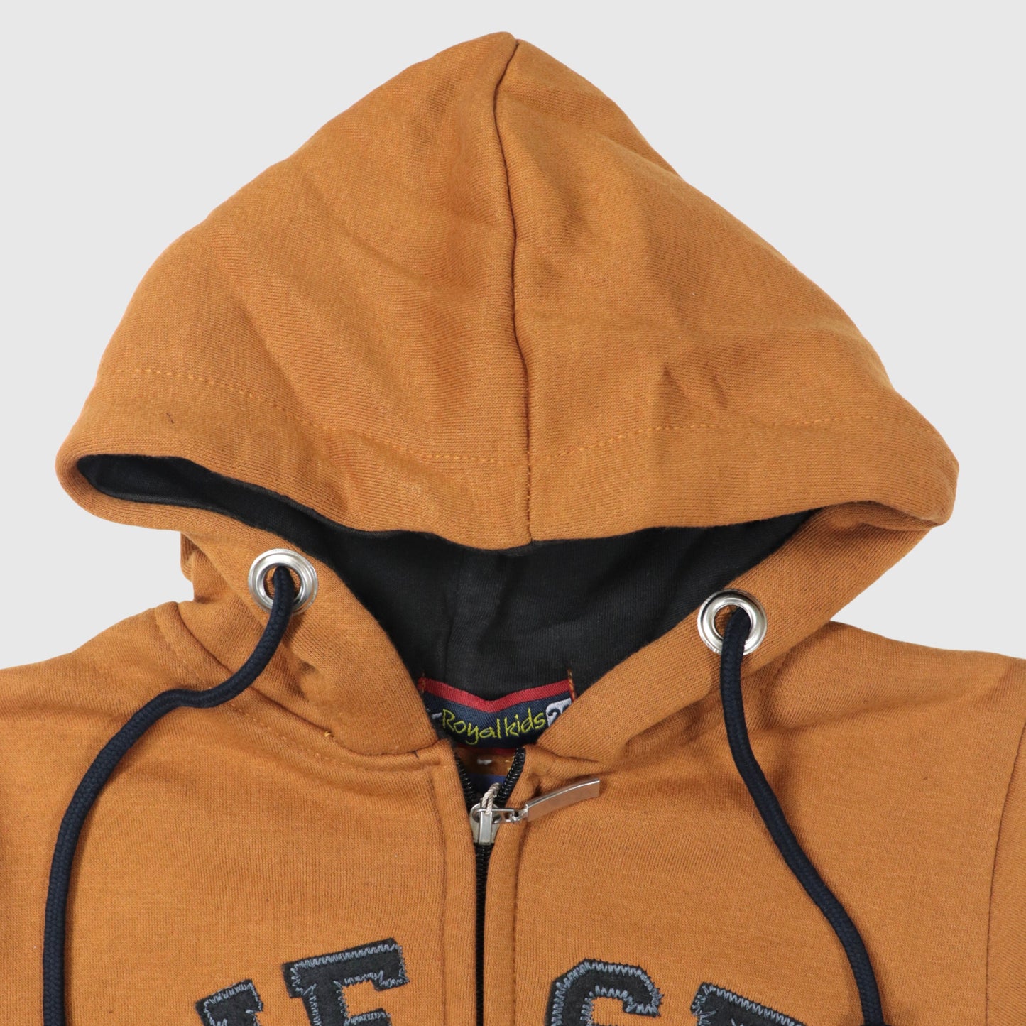 Mustard Yellow Full-Zip Fleece Hoodie for Boys