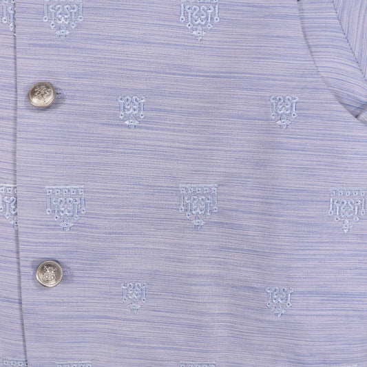 Light Purple Kurta Pajama with Waistcoat – Kids