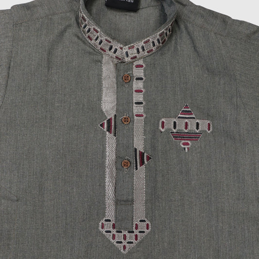 Grey Kurta Pajama – Kids