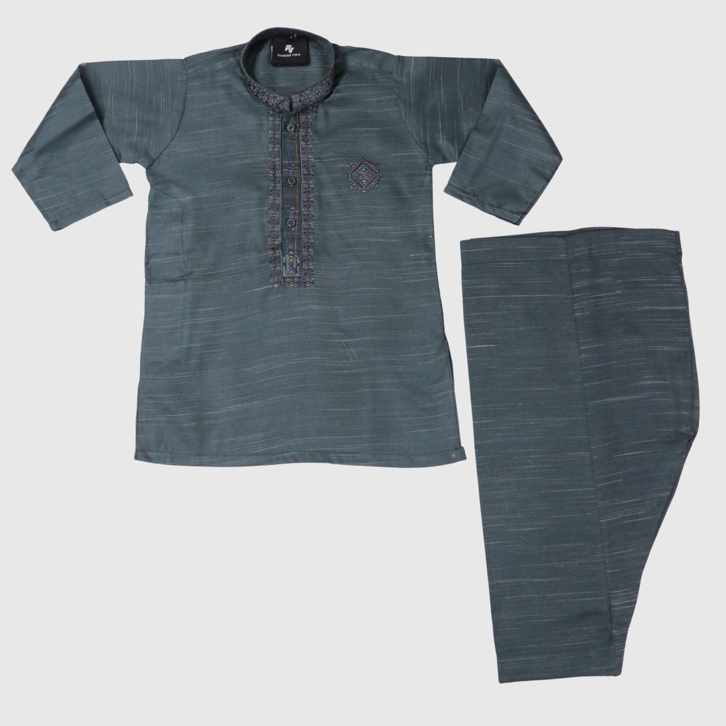 Dark Teal Shalwar Kameez – Kids