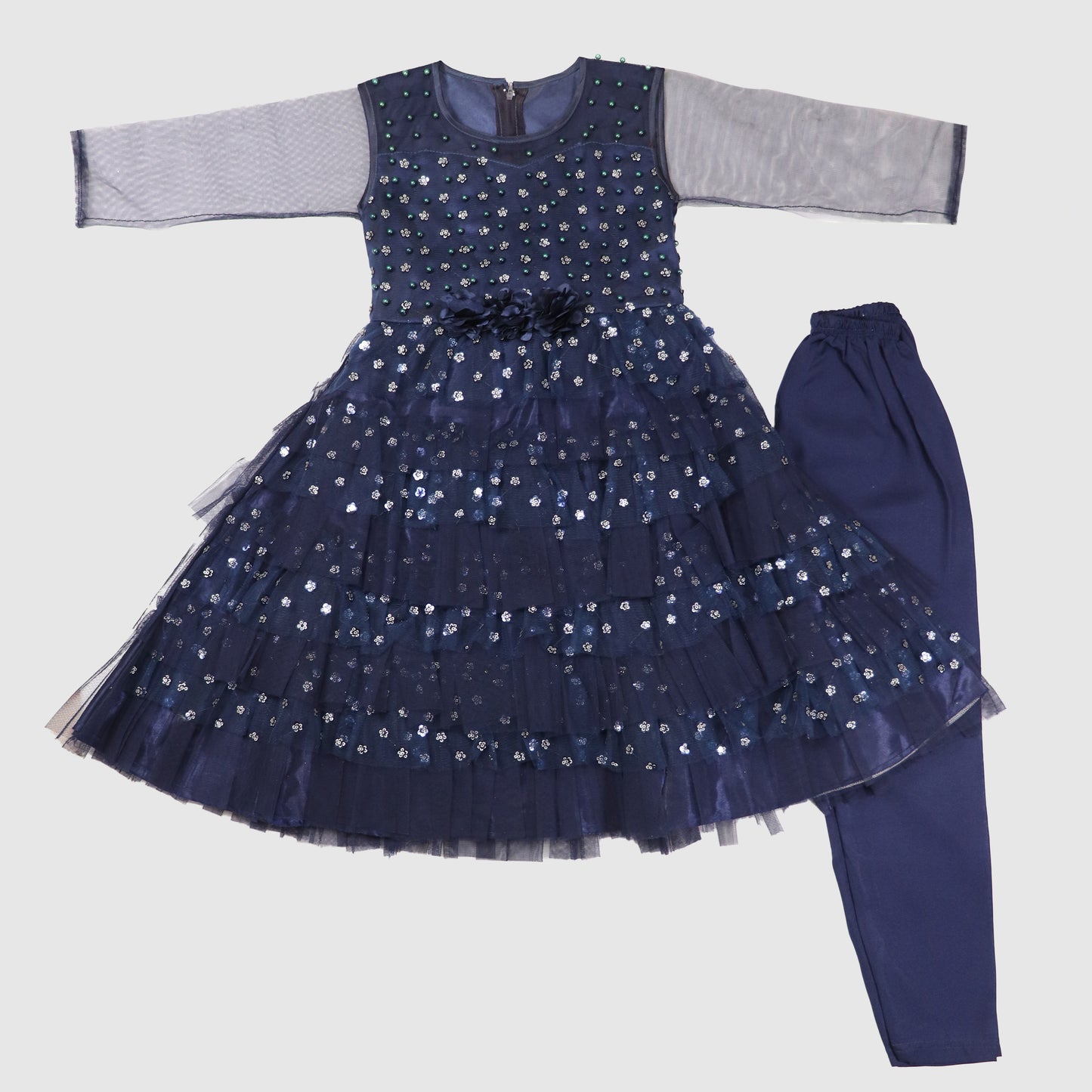 Shimmer Dream Long Sleeve Dress Set