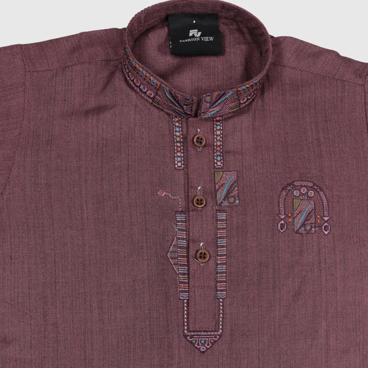 Burgundy Kurta Pajama – Kids