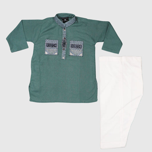 Green Shalwar Kameez – Kids