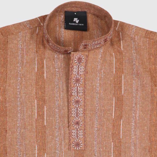 Tea Brown Shalwar Kameez – Kids