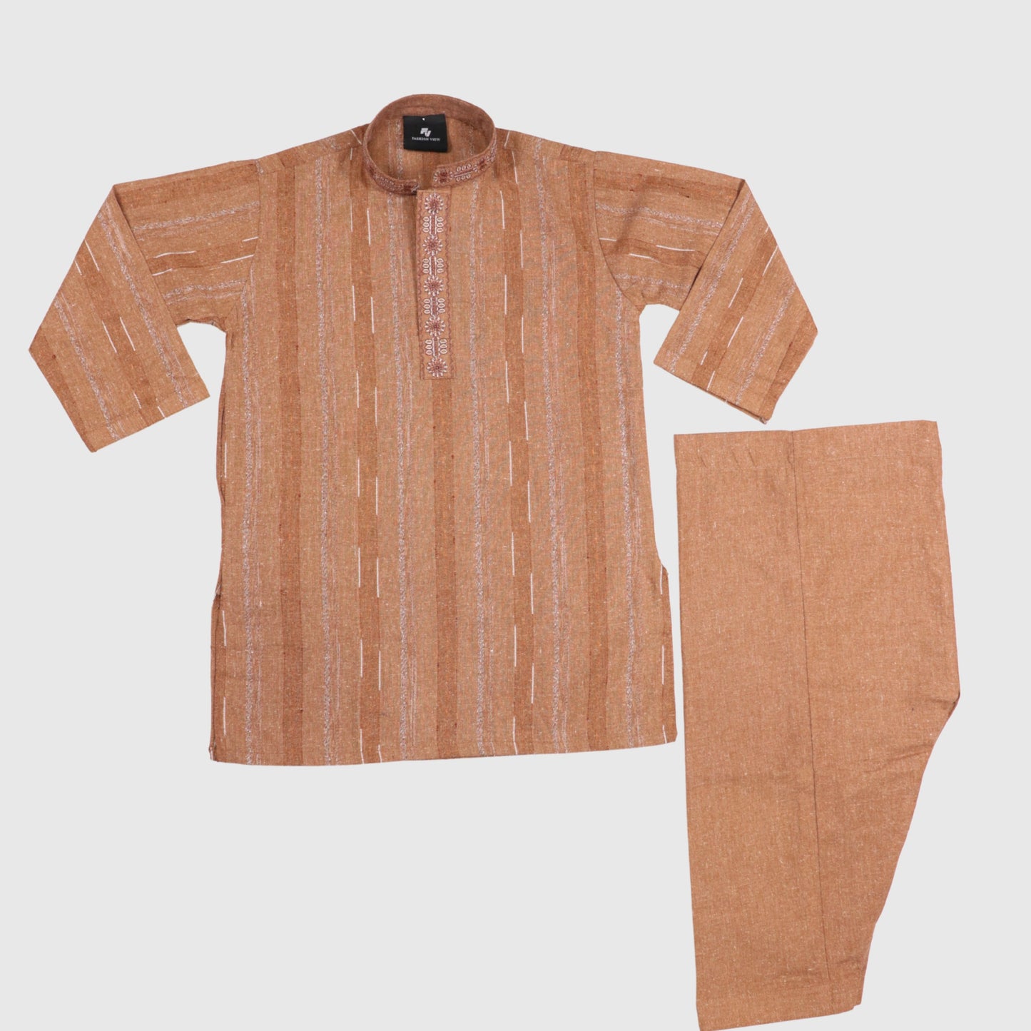 Tea Brown Shalwar Kameez – Kids