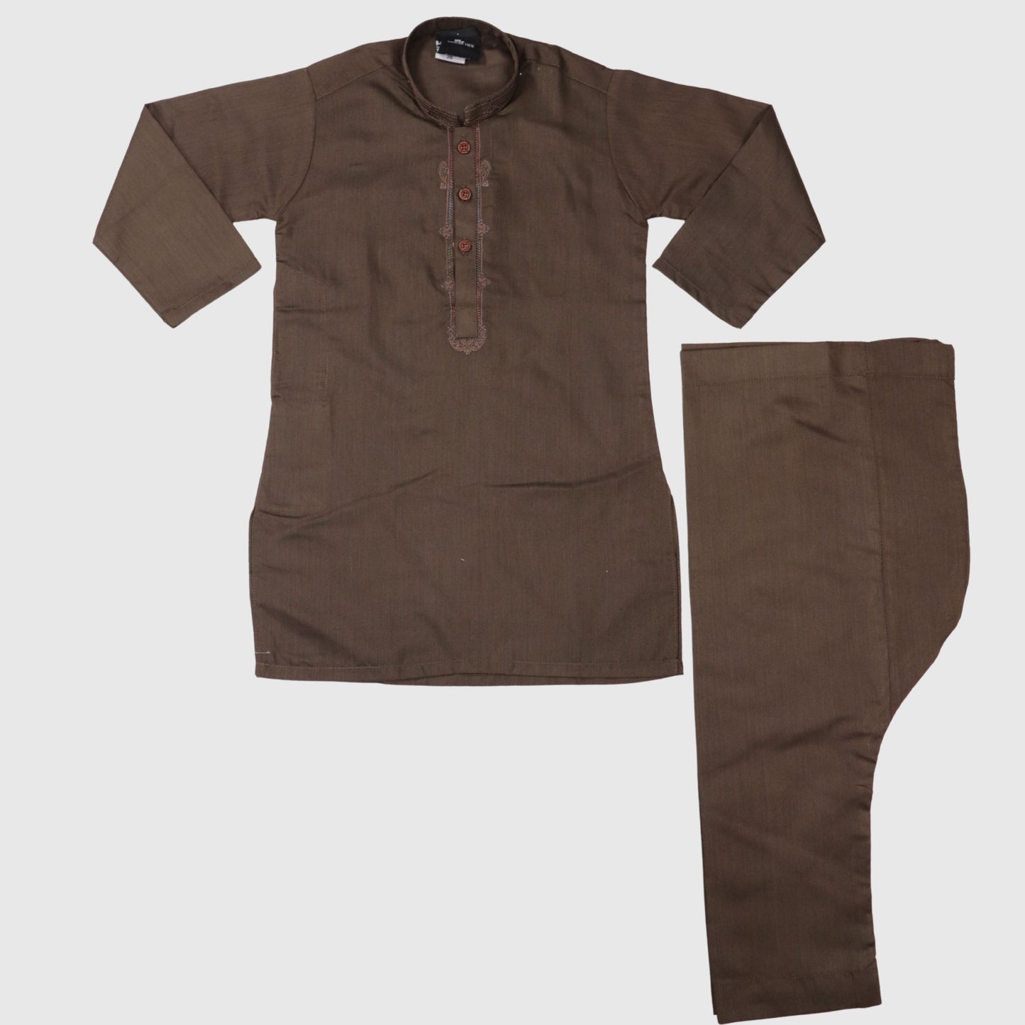Dark Brown Kurta Pajama – Kids