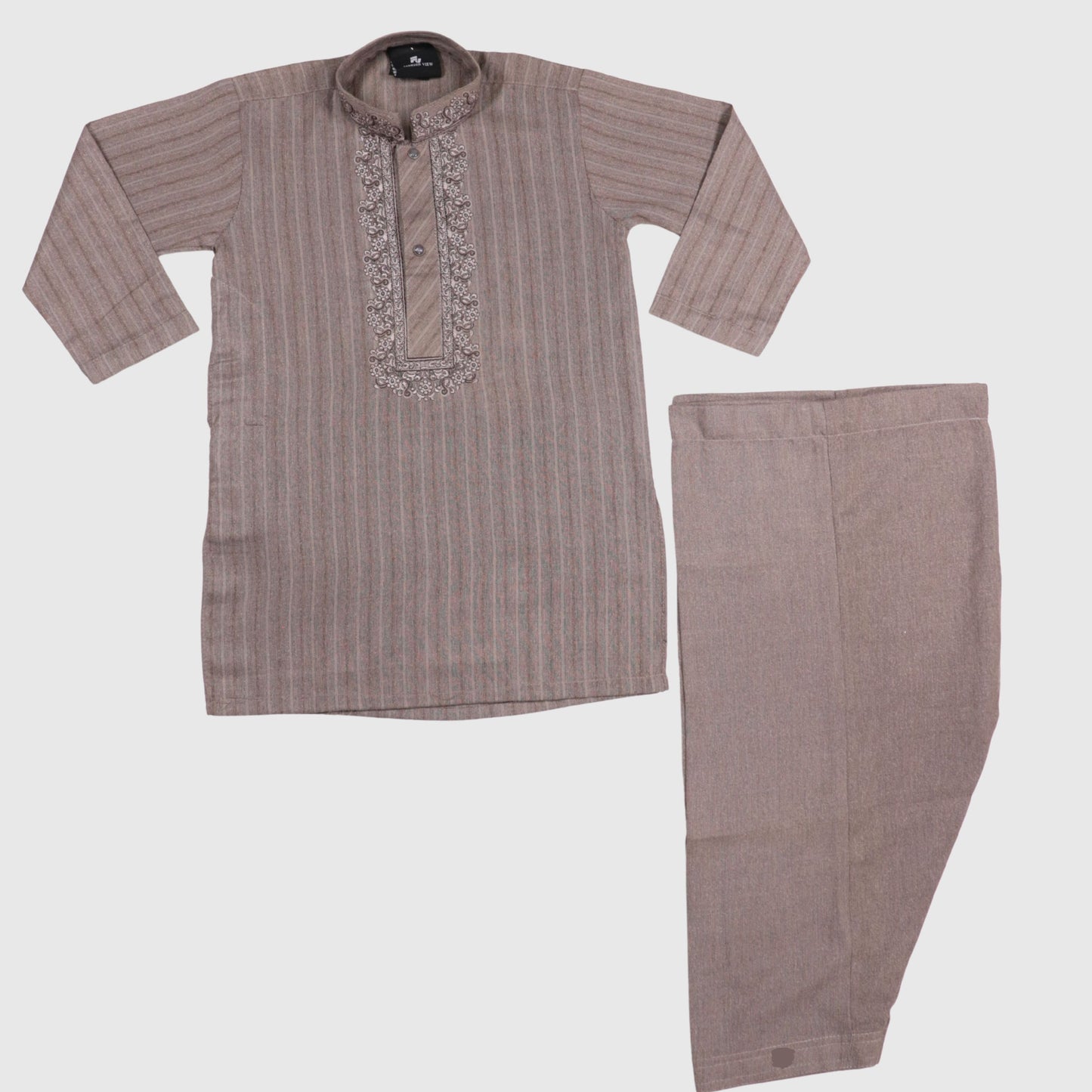 Grey Lining Shalwar Kameez – Kids