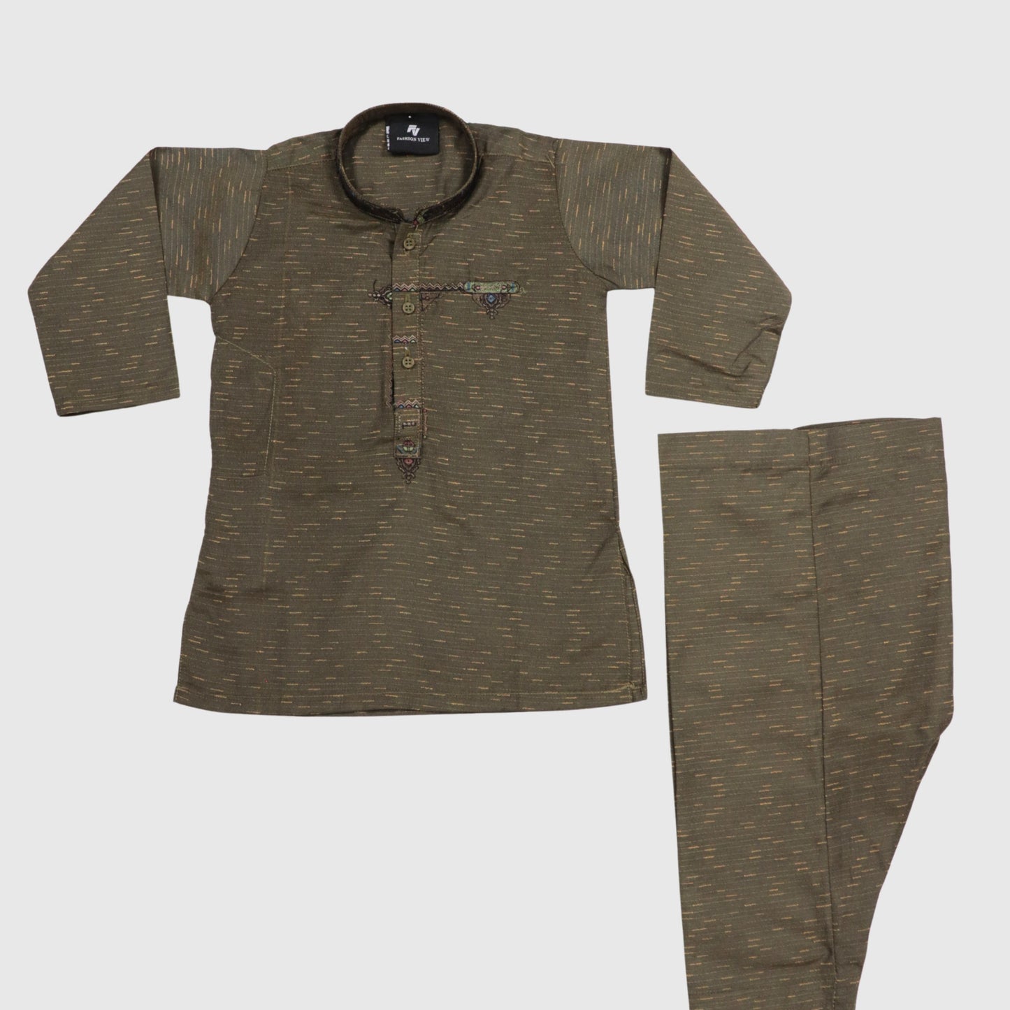 Olive Green Shalwar Kameez – Kids