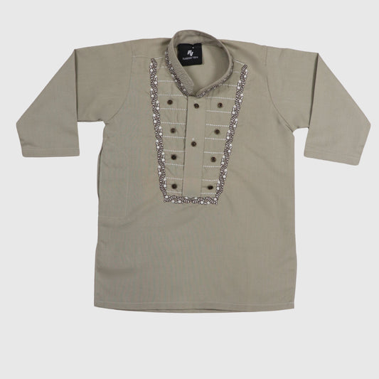 Light Olive Shalwar Kameez – Kids