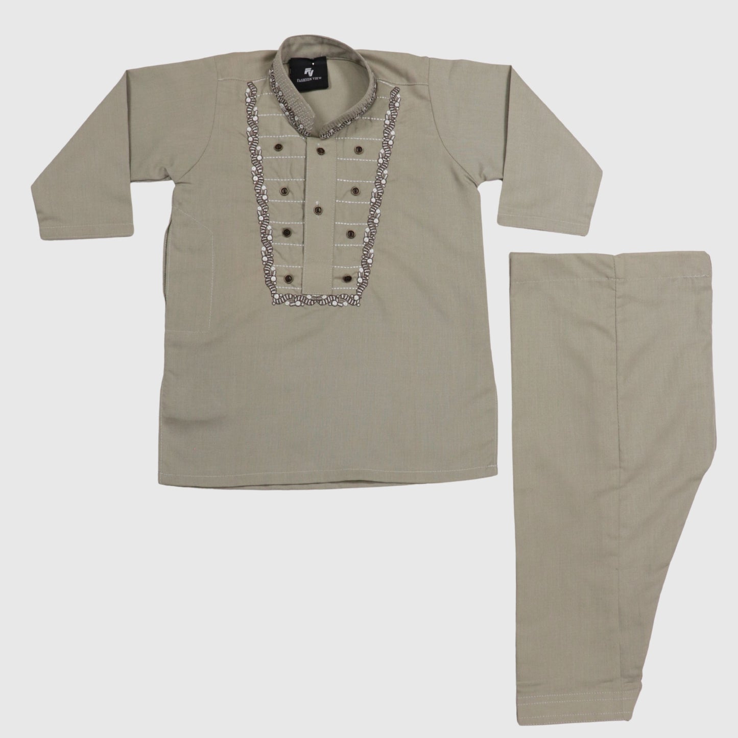 Light Olive Shalwar Kameez – Kids
