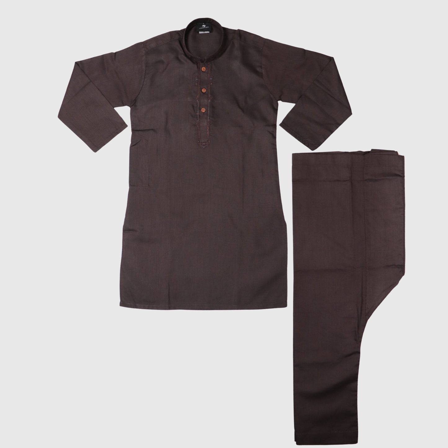 Dark Brown Kurta Pajama – Kids