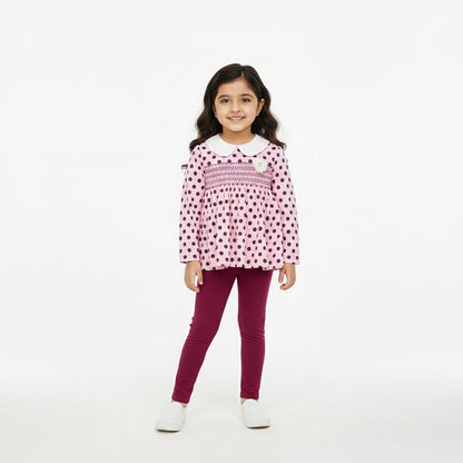 Polka Dot Frock – Pink & Lavender