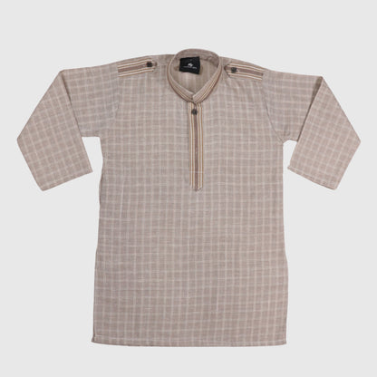 Cream Kurta with Black Shalwar – Kids