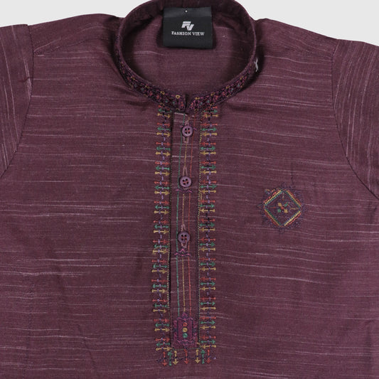 Deep Maroon Shalwar Kameez – Kids