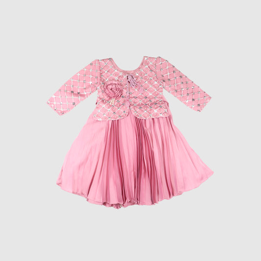 Floral Detail Party Frock for Girls