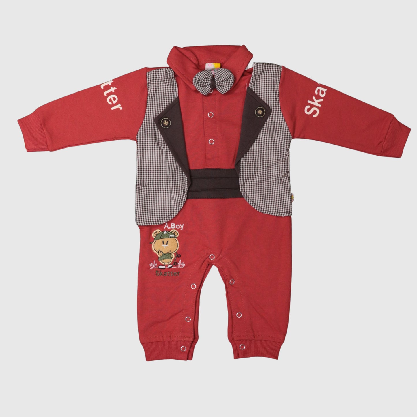 Red Baby Formal Romper (1-Piece)