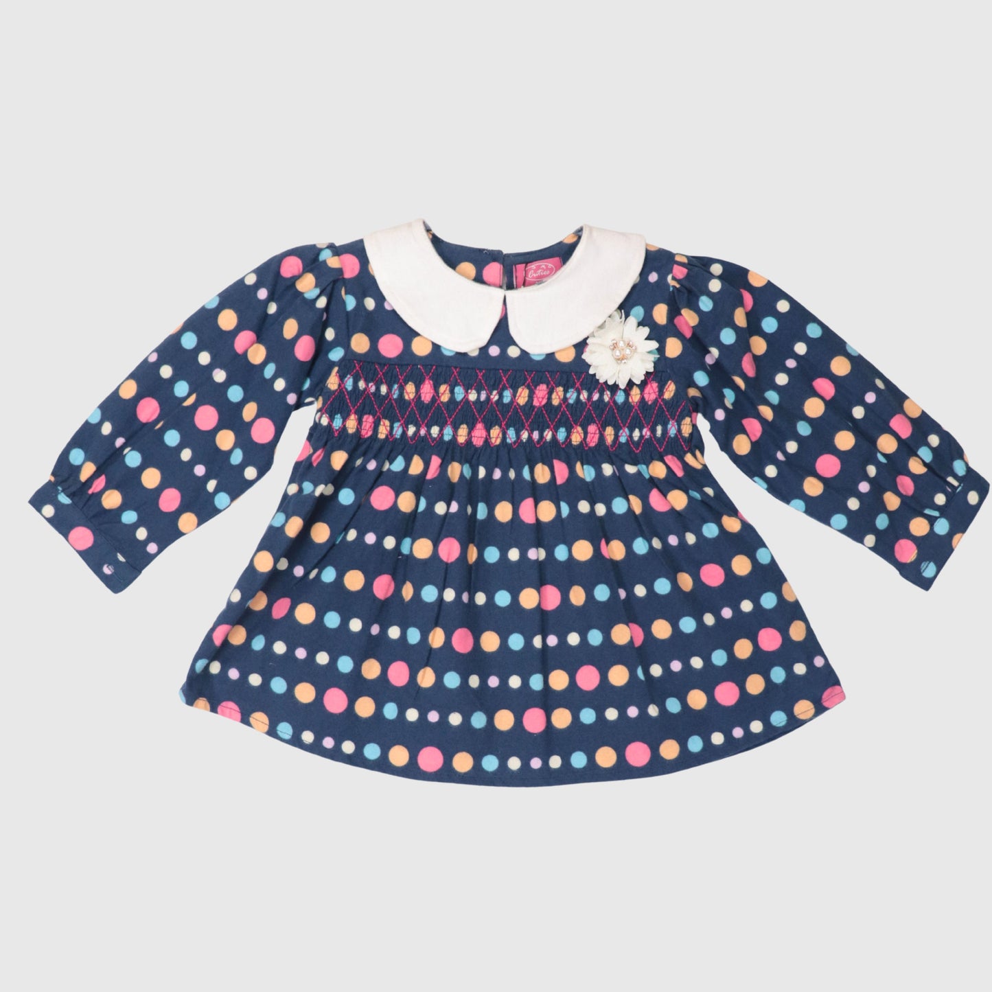 Girls’ Polka Dot Frock – Pink & Lavender