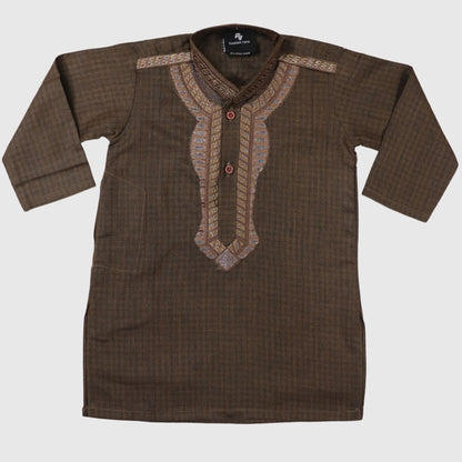 Dark Brown Shalwar Kameez – Kids