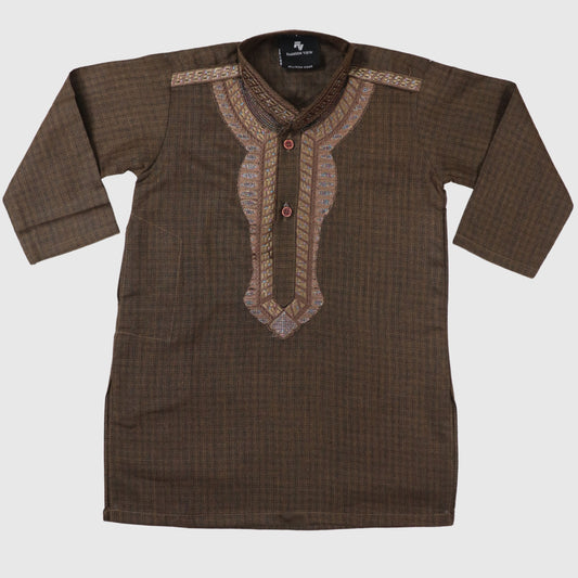 Dark Brown Shalwar Kameez – Kids