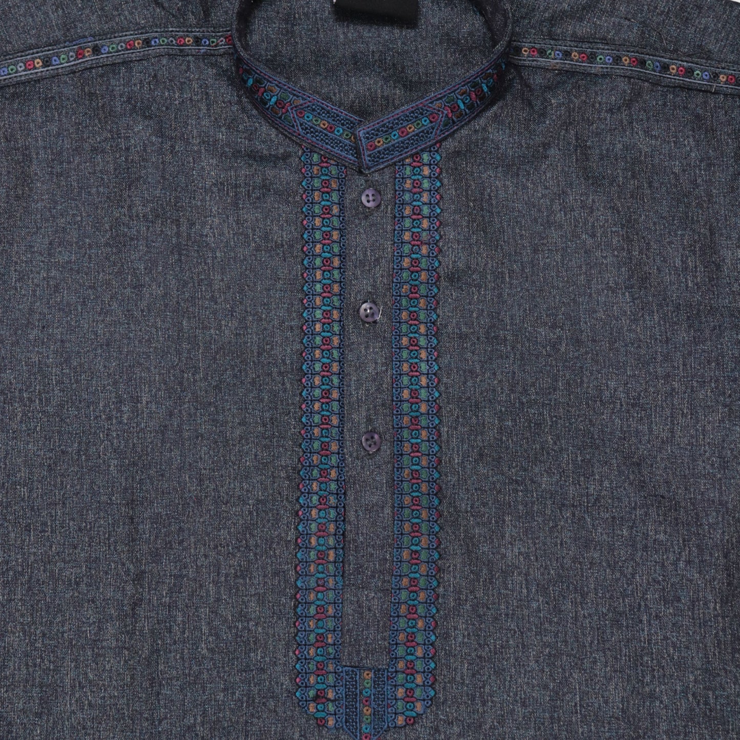 Dark Blue Kurta Shalwar – Kids