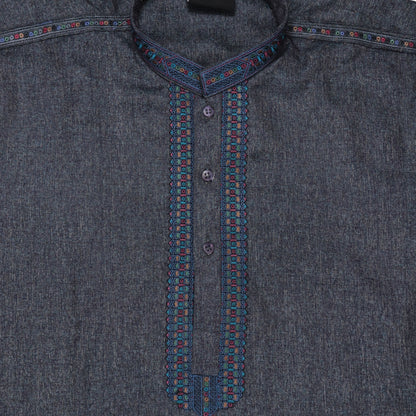 Dark Blue Kurta Shalwar – Kids