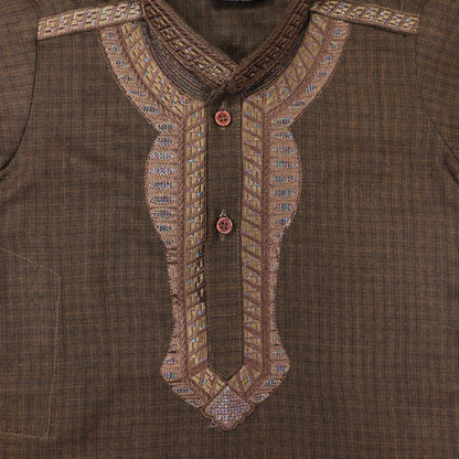 Dark Brown Shalwar Kameez – Kids