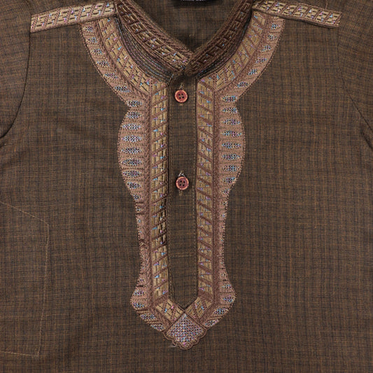 Dark Brown Shalwar Kameez – Kids