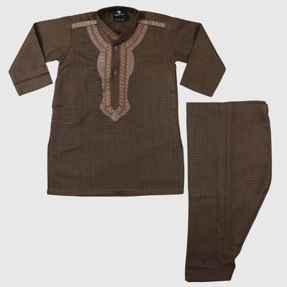 Dark Brown Shalwar Kameez – Kids