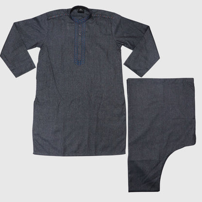 Dark Blue Kurta Shalwar – Kids