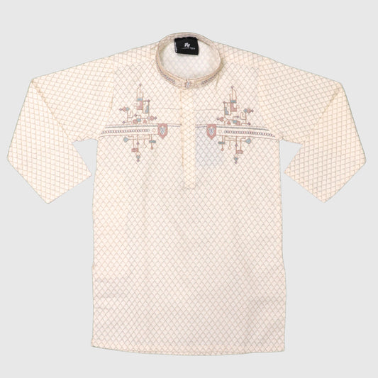 Cream Shalwar Kameez – Kids