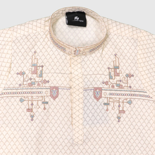 Cream Shalwar Kameez – Kids