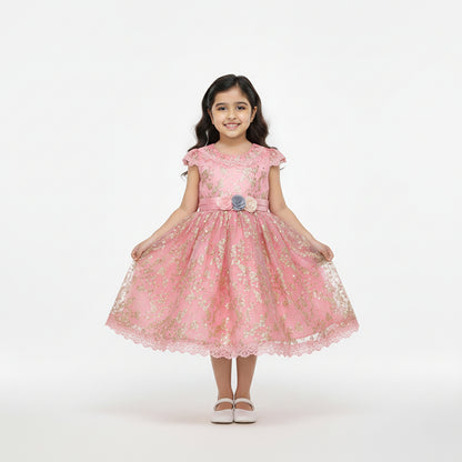 Pink & Teal Twirl Princess Dress