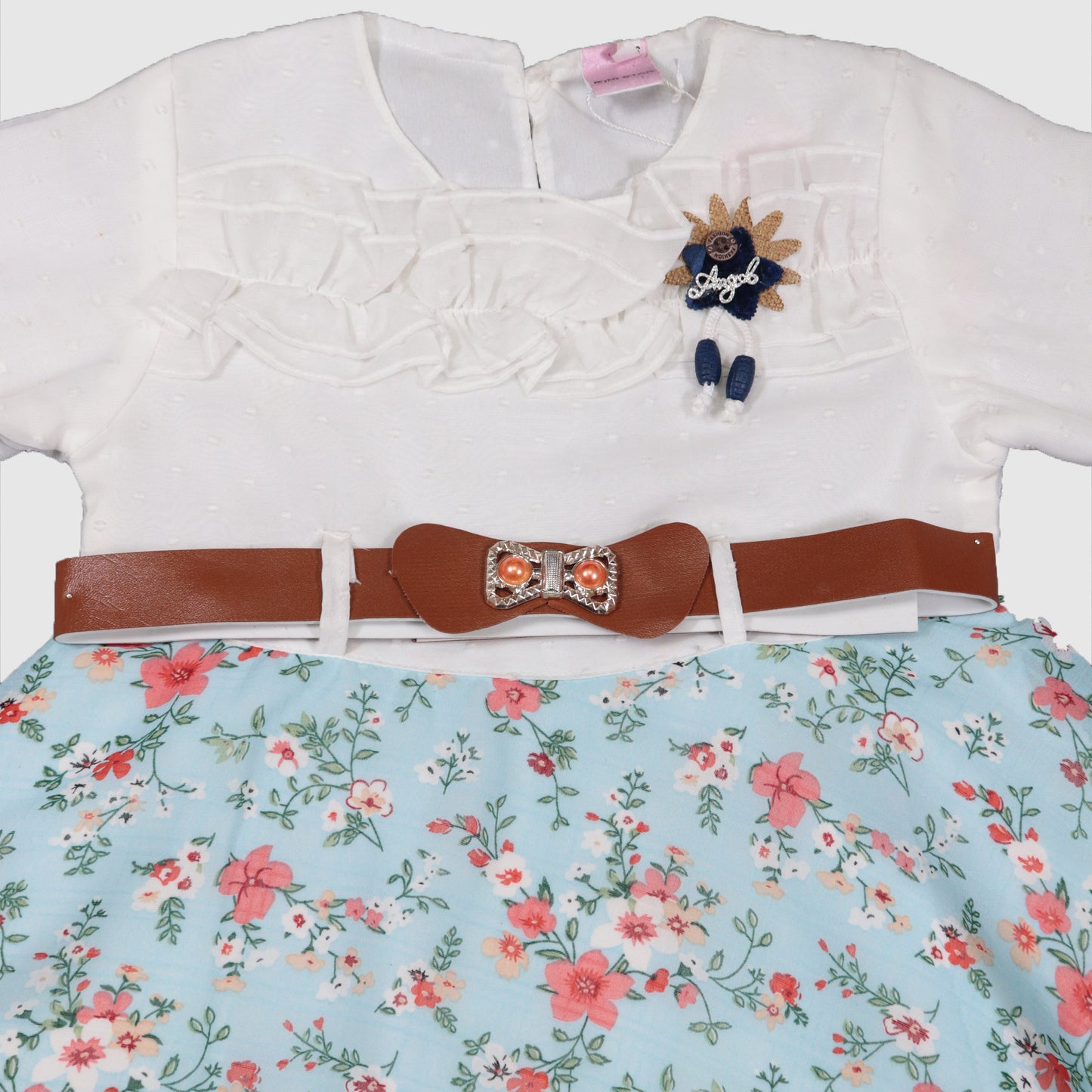 Elegant Frock & Trouser Set with Belt