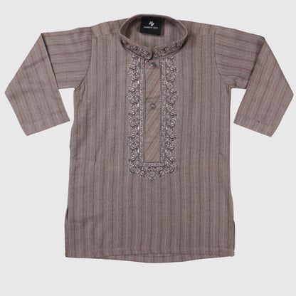 Greyish Brown Shalwar Kameez – Kids