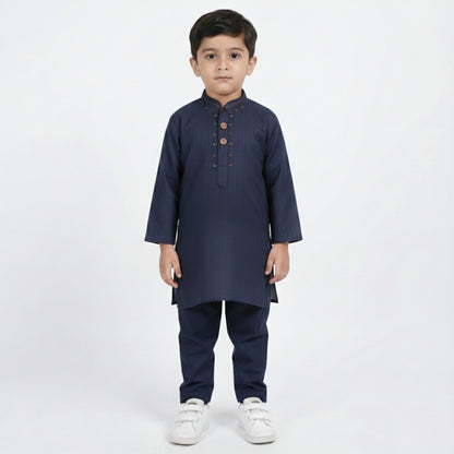 Dark Blue Shalwar Kameez – Kids