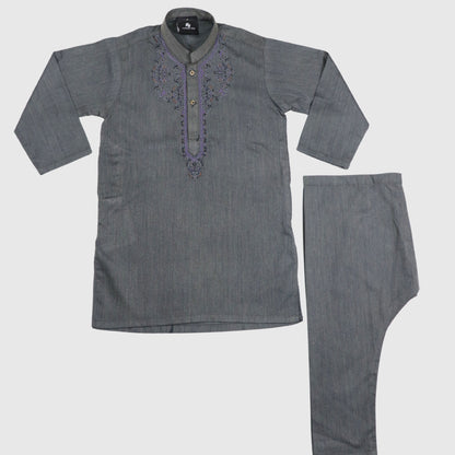 Grey Shalwar Kameez – Kids