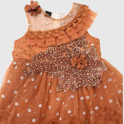 The Brown Sequin Ballerina Frock