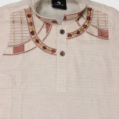 Cream Shalwar Kameez – Kids