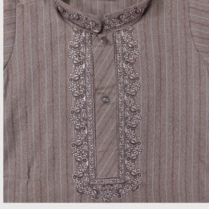Greyish Brown Shalwar Kameez – Kids