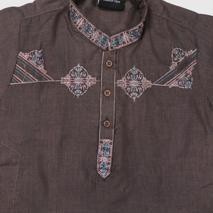 Dark Brown Kurta Pajama – Kids
