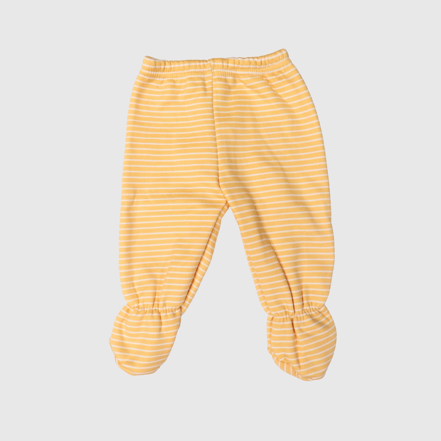 5-Piece Baby Cotton Suit Set – Yellow Striped Design