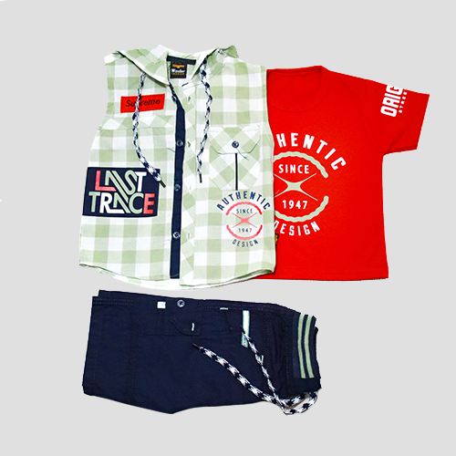 Kids’ Casual Checkered Hooded Set