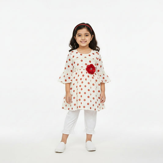 Cherry Polka Frock Set