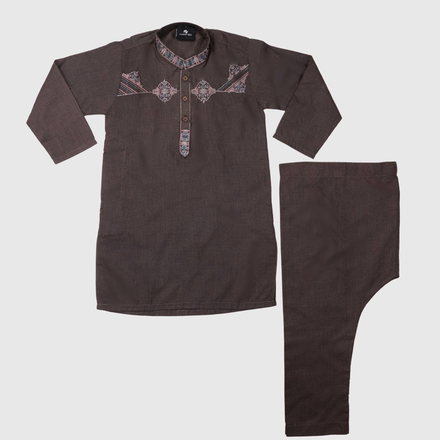 Dark Brown Kurta Pajama – Kids