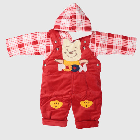 Red Baby Hooded Romper (1-Piece)